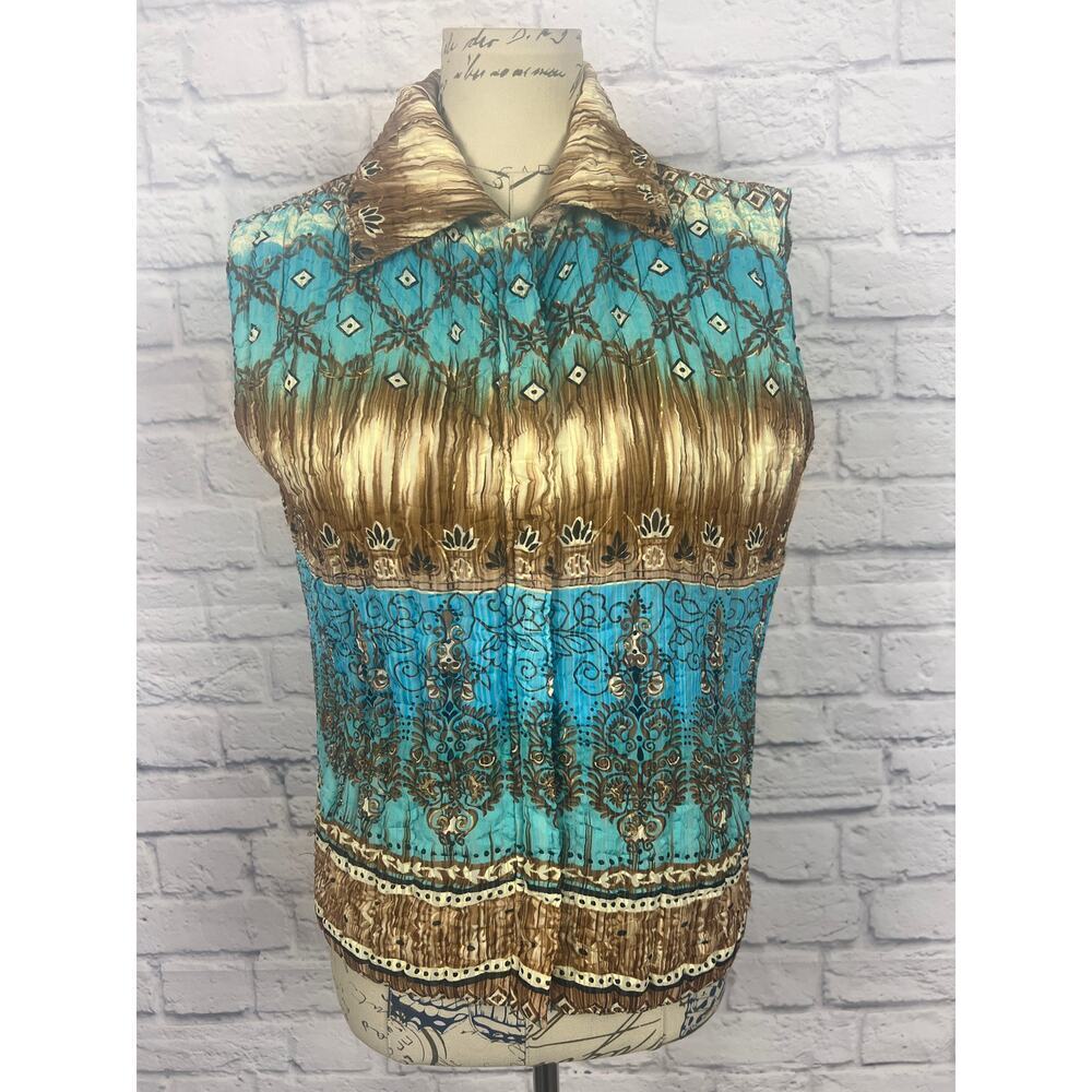 UBU Quilted Reversible Western Style Zip Up Vest Style # 2042RPTR Handmade